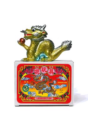LEEEEEE CLASSIC MASCOT Kinshinryu Gold God Dragon Sofubi Toy - Leeeeeetoy