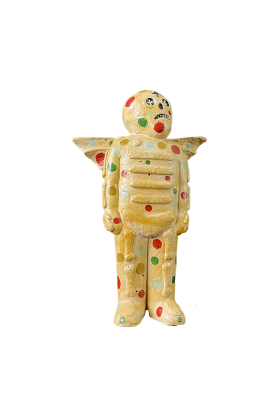 Custom Bones with Wings Tan Sofubi One-off by Mike Egan