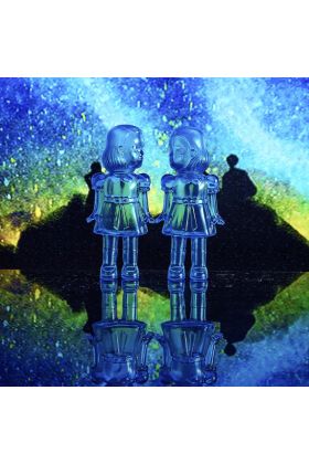 Moonlight Twins Clear Blue Mini Sofubi Set by Awesome Toy