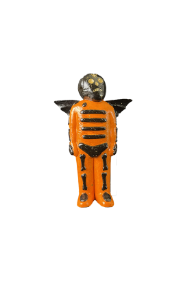 Custom Bones with WingsOrange Sofubi One-off by Mike Egan