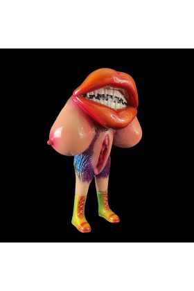 Brain Lips Monster Sculpture by Carlos Enriquez Gonzales