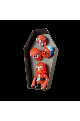 Snakes of Infinity Clear Red Coffin Set Sofubi by Super7