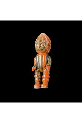 Conehead Red Black Marble Designer Vinyl Toy by Kiyokawa