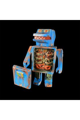 Dino Bytes Blue Atom Edition - Joseph Harmon x Toy Art Gallery