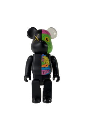 400%  KAWS Dissected Bearbrick Black - Kaws