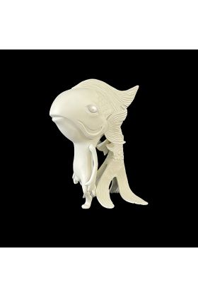 Koibito White and Silver Designer Vinyl Toy by Yoskay Yamamoto