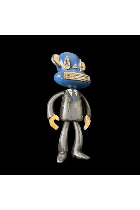 Lucha Julius Blue Custom Designer Vinyl Toy by GERMS