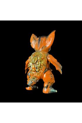 Mockbat Black and Orange Marble Edition Sofubi Toy by Paul Kaiju