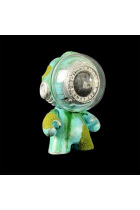 Clear Vision MK2 Moss Turqouise Custom Munny Vinyl by Cris Rose