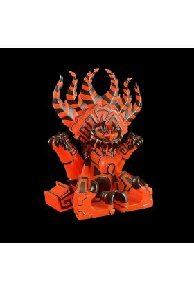 Ozomahtl Fuego Red GID Designer Vinyl Toy by Jesse Hernandez