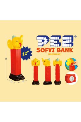 PEZ Sofubi Elephant Coin Bank v2 in Yellow