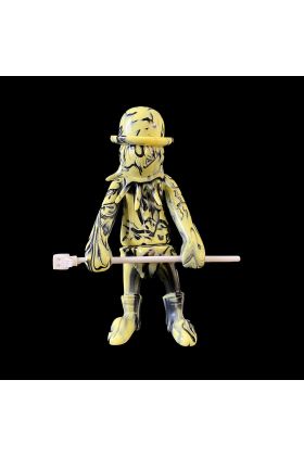 Nadsat Boy Yellow and Black Marbled Sofubi by Kenth