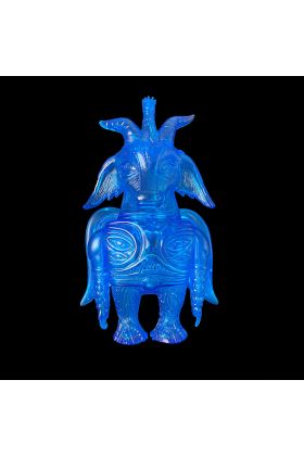 Baphomaniac Frozen Hell Blue Blank Sofubi by Martin Ontiveros