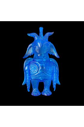 Baphomaniac Frozen Hell Blue Blank Sofubi by Martin Ontiveros