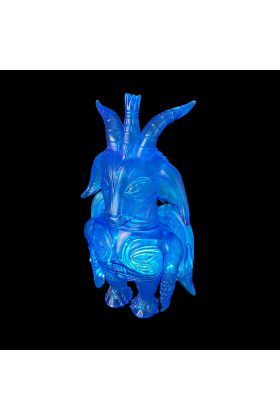 Baphomaniac Frozen Hell Blue Blank Sofubi by Martin Ontiveros