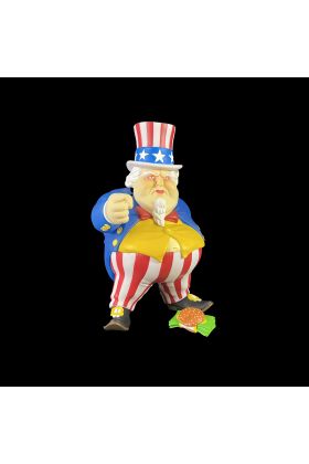 Uncle Scam Red, White and Blue Designer Toy by Ron English