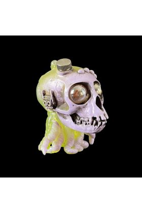 Skullocotopus Kaiju Clear Green Designer Vinyl Toy - Plaseebo