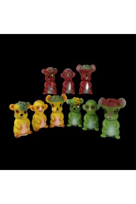 Lab Mice Set Red Sofubi by Rampage Toys and Splurrt