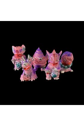 PK Gacha Pink Sofubi Set by Paul Kaiju