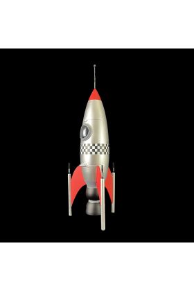 IWG Rocket Ship Classic Galactic Silver Designer Toy by Rocket World