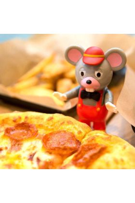 Cheese Mouse Sofubi Toy by Pointless Island