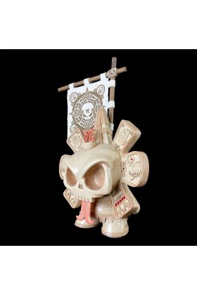 Skullendario Azteca - Ivory Warrior Custom Vinyl Dunny by Huck Gee