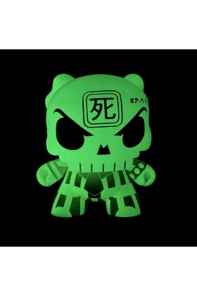 Skullhead Dunny Custom Glow Resin Toy by Huck Gee