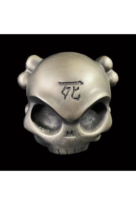 Skullhead Brushed Nickel #23 Toy by Huck Gee x Fully Visual