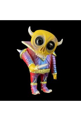 Skullion Yellow Demon Micro run Sofubi by Martin Ontiveros