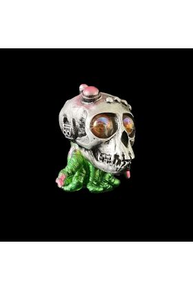 Skulloctopus Silver Kaiju Skull Designer Vinyl Toy - Plaseebo