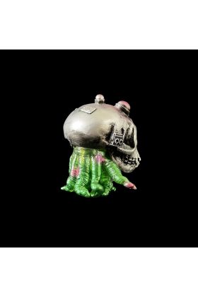 Skulloctopus Silver Kaiju Skull Designer Vinyl Toy - Plaseebo