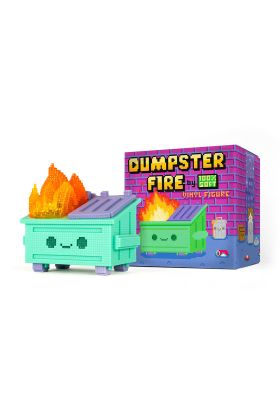 Dumpster Fire - 8-Bit Designer Vinyl Toy by 100% Soft