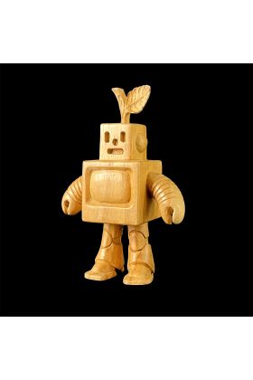 Wood Robot Hand Carved Toy by Blamo