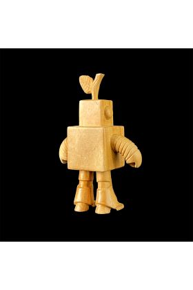 Wood Robot Hand Carved Toy by Blamo