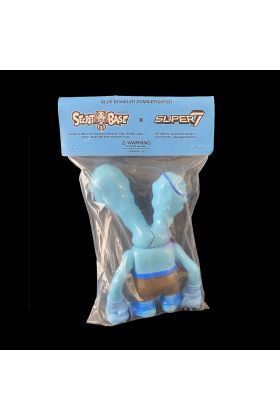 Zombie Fighter Blue Sofubi New in Bag by Super7 x Secret Base
