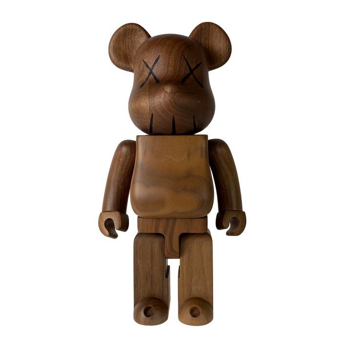 高級品市場 Wood Be@rbrick 400% - Kaws キューブリック、ベアブリック