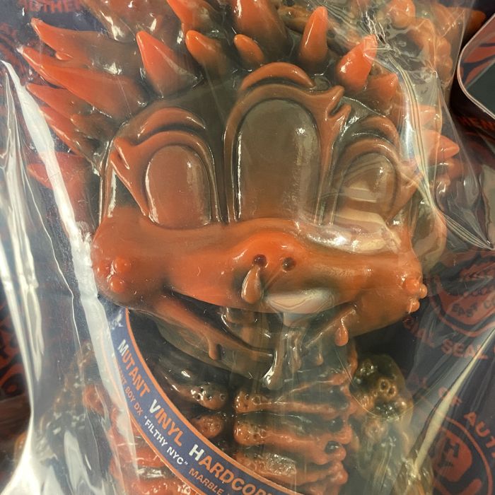 Mutant Boy Black/Orange Marble Sofubi by Mutant Vinyl
