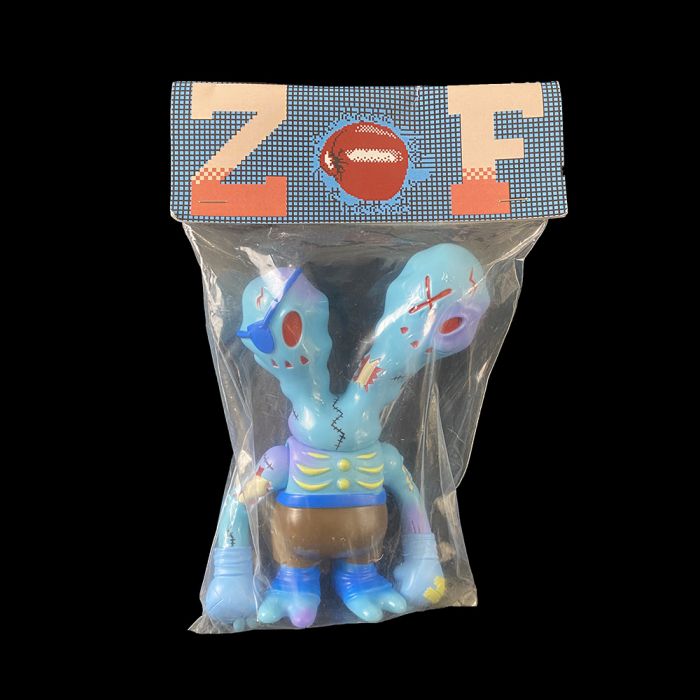 Zombie Fighter Blue Sofubi New in Bag by Super7 x Secret Base