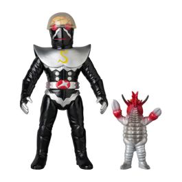 Silver Hakaider Sofubi Set with Mini Shrimp by Medicom sofvi Silver Hakaider Sofubi Set with Mini Shrimp by Medicom sofvi