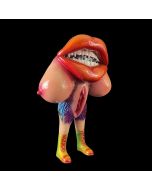 Brain Lips Monster Sculpture by Carlos Enriquez Gonzales