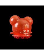 Buff Monster Minifigure Clear Red