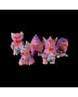 PK Gacha Pink Sofubi Set by Paul Kaiju