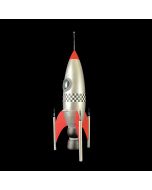 IWG Rocket Ship Classic Galactic Silver Designer Toy by Rocket World