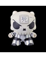 Skullhead Dunny Custom White with Black Resin Toy by Huck Gee