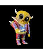 Skullion Yellow Demon Micro run Sofubi by Martin Ontiveros