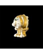 Sprog Flat Head Gold Designer Resin Toy by Cris Rose